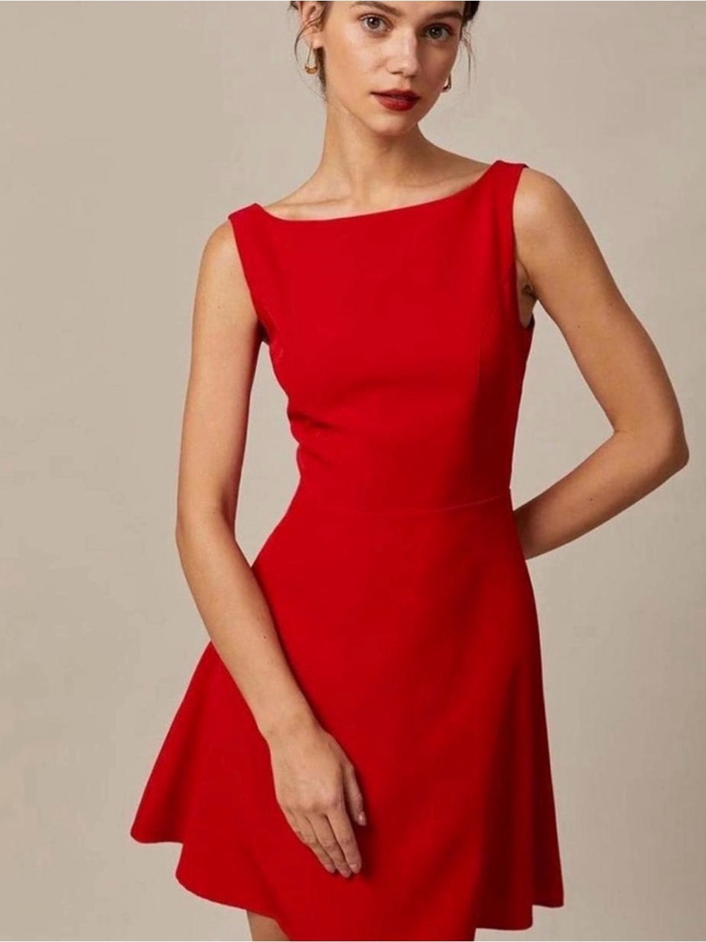 Billy J Women's Red Sleeveless A-Line Mini Dress size 6